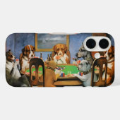 キャシアス・マーセラス・クーリッジの「ポーカーをする犬」 Case-Mate iPhoneケース (裏面 (横))