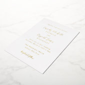 キャシディ伝統的エレガントな結婚式 箔招待状 (回転した状態)