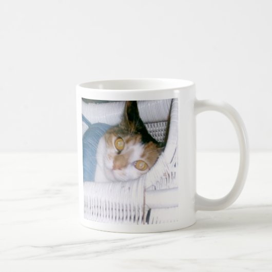 キャシーにあなたの名前を猫置いて下さい コーヒーマグカップ (右)