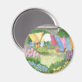 キャシーの洗濯オンMonhegan島メインのボタン マグネット (正面/裏面)