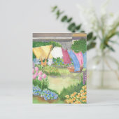 キャシーの洗濯オンMonhegan島メイン葉書 ポストカード (スタンド正面)