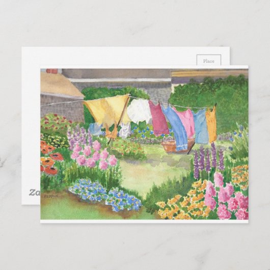 キャシーの洗濯モンハイガンは私はがき ポストカード (正面/裏面)