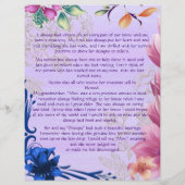 キャシーの献身パーソナライズされた紙 (裏面)