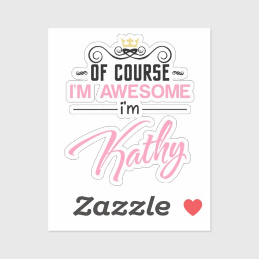 キャシーもちろん私はキャシー素晴らしの名前である シール (シート)