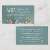 キャシーカスタムビジネスカードブルーオーキッド 名刺 (正面/裏面)