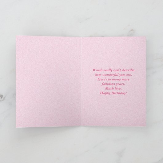 キャシーハッピーバースデーの称賛の言葉 カード (内部)