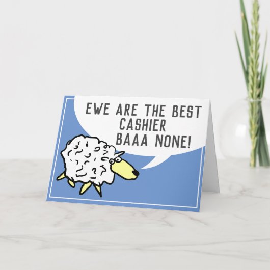 キャシ最高のアバーなし – Sheep Pun カード (正面)