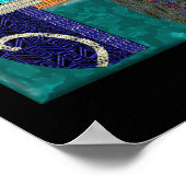 キャスお洒落バスアートの猫 ポスター (角)