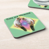 キャスターセット – 猫は奇跡だ コースター (左側)