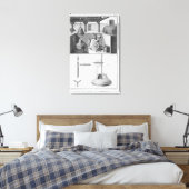 キャスティングベル， 'Encyclopedia'のイラストレーション キャンバスプリント (インサイチュ (寝室))