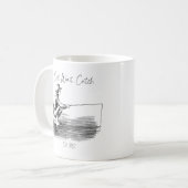 キャストして待って釣れ コーヒーマグカップ (正面左)