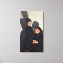 キャストの影を持つカップル（エミール・フリントによる） キャンバスプリント