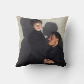 キャストの影を持つカップル（エミール・フリントによる） クッション (裏面)