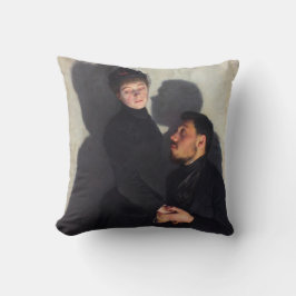 キャストの影を持つカップル（エミール・フリントによる） クッション