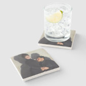 キャストの影を持つカップル（エミール・フリントによる） ストーンコースター (横)