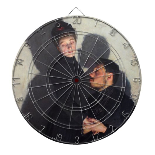 キャストの影を持つカップル（エミール・フリントによる） ダーツボード (正面)