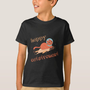 キャストロノート ハッピーキャット 宇宙飛行士 Tシャツ