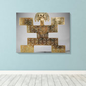 キャストTumbagaペクトラル、Huaca del Dragonから キャンバスプリント (インサイチュ (ウッドフロア))