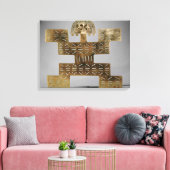 キャストTumbagaペクトラル、Huaca del Dragonから キャンバスプリント (インサイチュ (リビング))