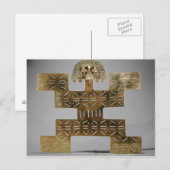 キャストTumbagaペクトラル、Huaca del Dragonから ポストカード (正面/裏面)