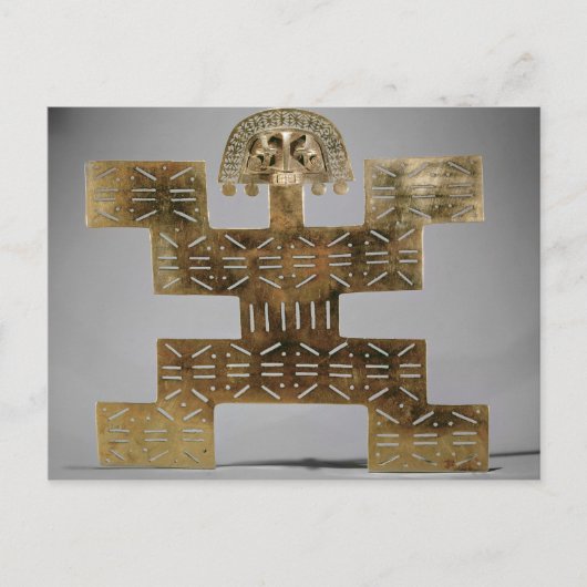 キャストTumbagaペクトラル、Huaca del Dragonから ポストカード (正面)