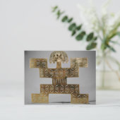 キャストTumbagaペクトラル、Huaca del Dragonから ポストカード (スタンド正面)