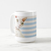 キャスパーの青い縞のマグ コーヒーマグカップ (正面左)