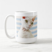 キャスパーの青い縞のマグ コーヒーマグカップ (左)