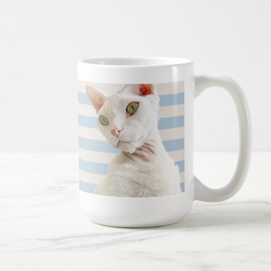 キャスパーの青い縞のマグ コーヒーマグカップ (右)