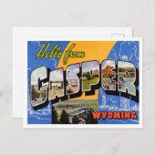 キャスパー、ワイオミンヴィンテージ旅行からの挨拶 ポストカード (正面/裏面)