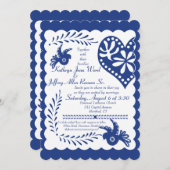 キャスリンカスタムブルー用の 招待状 (正面/裏面)