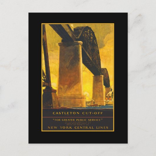 キャスルトン・カットオフ・ブリッジ・トラベル・ポスターオン・カード ポストカード (正面)