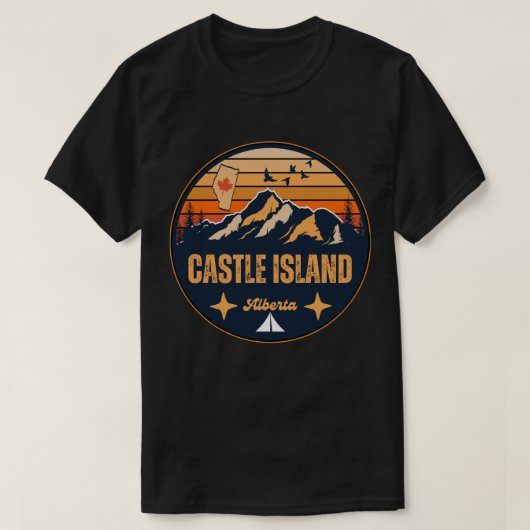 キャスル島 アルバータ州 Tシャツ (デザイン正面)