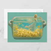キャセロール皿での超現実的な泳ぎ ポストカード (正面/裏面)