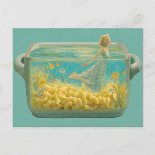 キャセロール皿での超現実的な泳ぎ ポストカード (正面)