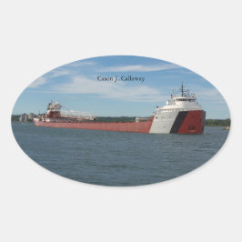 キャソンJ.キャラウェイステッカー 楕円形シール