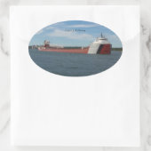 キャソンJ.キャラウェイステッカー 楕円形シール (バッグ)