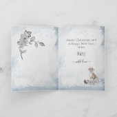 キャタカスタマイズホラレオパード犬の母クリスマス シーズンカード (内部)