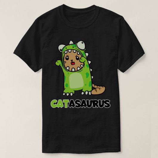 キャタサウルス猫の恐竜の衣装 Tシャツ (デザイン正面)