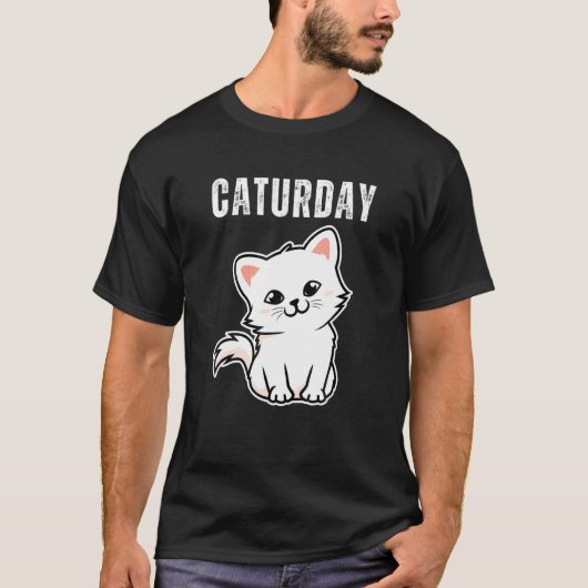 キャタデイ ジョーク 笑える ことわざ 引用 ネコ Tシャツ (正面)