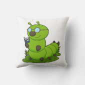 キャタピラおたくとメガネ&ブック クッション (裏面)