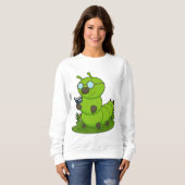 キャタピラおたくとメガネ&ブック スウェットシャツ (正面フル)