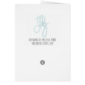 キャタピラとカタツムリのグリーティングカード (裏面)