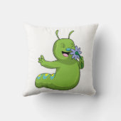 キャタピラと花デイジー クッション (裏面)