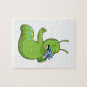 キャタピラと花デイジー ジグソーパズル (横)