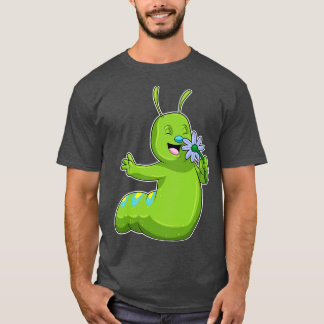 キャタピラと花デイジー Tシャツ