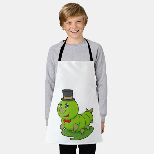 キャタピラは気筒のある紳士 エプロン (着用した状態)