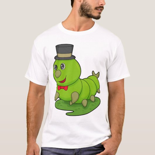 キャタピラは気筒のある紳士 Tシャツ (正面)