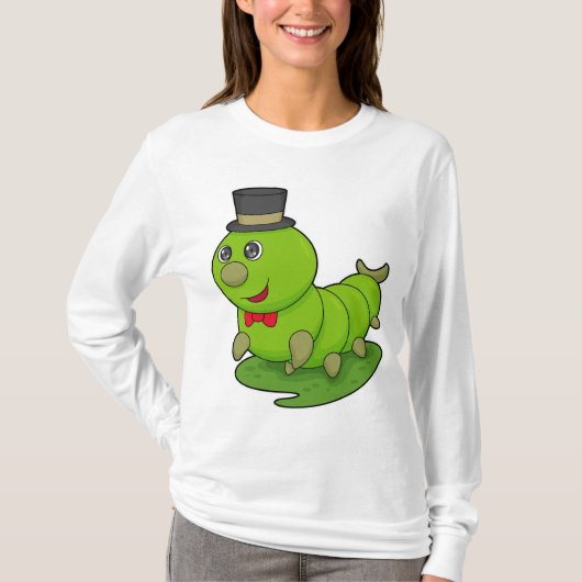 キャタピラは気筒のある紳士 Tシャツ (正面)