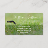 キャタピラやる気を起こさせるググレー長方形モノグラム 名刺 (裏面)